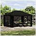 Gazebo con pareti laterali 4 × 3 m Nero Poliestere e Acciaio - Foto miniatura 2