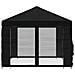 Gazebo con pareti laterali 4 × 3 m Nero Poliestere e Acciaio - Foto miniatura 6