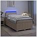 Letto box spring con materasso Crema 120 x 190 cm Tessuto - Foto miniatura 2