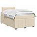 Letto box spring con materasso Crema 120 x 190 cm Tessuto - Foto miniatura 3