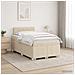 Letto box spring con materasso Crema 120 x 190 cm Tessuto - Foto miniatura 4