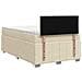 Letto box spring con materasso Crema 120 x 190 cm Tessuto - Foto miniatura 9