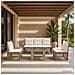 Set Divano da Giardino 6 pz Beige e Bianco Crema polyrattan - Foto miniatura 9