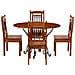 Set Tavolo Da Pranzo 5 Pz Legno Massello Di Acacia E Sheesham - Foto miniatura 1