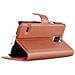 Custodia Compatibile Con Samsung Galaxy S5 / S5 Neo In Marrone Pastello - Coperchio Protettiva Con Chiusura Magnetica, Funzione Stand E Tasca Per Le Carte - Foto miniatura 3