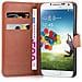Custodia Compatibile Con Samsung Galaxy S5 / S5 Neo In Marrone Pastello - Coperchio Protettiva Con Chiusura Magnetica, Funzione Stand E Tasca Per Le Carte - Foto miniatura 5