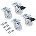 2036120 Set Di 4 Rotelle Pivotanti Trasparenti Per Mobile Con Piastra Di Assemblaggio E Cuscinetto A Sfere, Diametro 75 Mm, 75mm - Foto miniatura 1