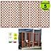 Multipack 5 Pz Tralicci Fissi Colore Marrone Con Cornice 0,60 X H 1,80 Metri In Legno - Foto miniatura 1