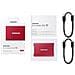 SSD Portatile 2 TB Serie T7 Interfaccia Usb 3.2 Rosso - Foto miniatura 4