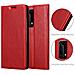 Custodia Compatibile Con Honor P40 Pro + In Rosso Mela - Coperchio Protettiva Con Chiusura Magnetica, Funzione Stand E Tasca Per Le Carte - Foto miniatura 6