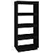 Libreria / divisorio Nero 60x35x135 Cm In Legno Massello Di Pino - Foto miniatura 2