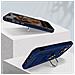 Cover Iphone 14 Pro Anti-urto Ibrida Anello Di Sostegno Funzione Supporto Blu - Foto miniatura 3