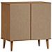 Cassettiera Marrone 80x40x80 Cm In Legno Massello Di Pino - Foto miniatura 8