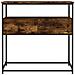 Tavolino Consolle Rovere Fumo 75x40x75 Cm In Legno Multistrato - Foto miniatura 7