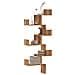 Scaffale Angolare Muro Rovere Artigianale 45x45x147 Cm Legno - Foto miniatura 1