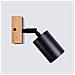 Sollux Lighting Lampada Da Parete Fager 1 Nero Sl.1343 - Scandinavo Lampade Da Parete Nero/legno Naturale 13x8x17 Cm - Foto miniatura 8