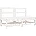 Set Salotto da Giardino 6 pz Bianco in Legno Massello di Pino - Foto miniatura 7