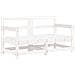 Set Salotto da Giardino 6 pz Bianco in Legno Massello di Pino - Foto miniatura 9