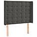 Letto a Molle con Materasso e LED Grigio Scuro 80x200cm Velluto - Foto miniatura 3