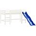 Letto Soppalco Scivolo Bambini Bianco 90x190 cm Massello Pino - Foto miniatura 4