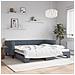 Divano Letto Con Letto Estraibile Grigio Scuro 100x200 Velluto - Foto miniatura 1
