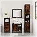 Set Mobili Da Bagno 3 Pz Rovere Fumo In Legno Multistrato - Foto miniatura 3