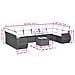 Set Divani Da Giardino 10pz Con Cuscini In Polyrattan Marrone - Foto miniatura 3