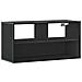 Mobile Tv Nero 80x31x39,5 Cm In Truciolato E Metallo - Foto miniatura 2