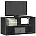 Mobile Tv Nero 80x31x39,5 Cm In Truciolato E Metallo - Foto miniatura 1