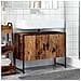 Mobile Da Bagno Legno Antico 80x33x60 Cm In Truciolato - Foto miniatura 3