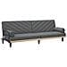 Divano Letto Con Braccioli Grigio Scuro In Tessuto - Foto miniatura 2