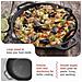 37574 Padella Per Paella In Ghisa Stagionata Induzione 33cm Per Fuoco, Barbecue, Forno Nero - Foto miniatura 3