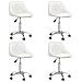 Sedie Da Pranzo Girevoli 4 Pz Bianche In Similpelle - Foto miniatura 2