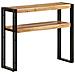 Tavolo Consolle 90x30x75 Cm In Legno Massello Di Acacia - Foto miniatura 8