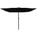 Parasol da giardino quadrato  con luci LED 295x245 cm – Nero - Foto miniatura 3