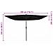 Parasol da giardino quadrato  con luci LED 295x245 cm – Nero - Foto miniatura 8