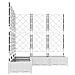 Fioriera da Giardino con Trellis 5 pcs Bianca 120x120x125.5 cm - Foto miniatura 5