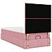 Struttura Letto Pouf con Materassi Rosa 100x200 cm Velluto - Foto miniatura 7