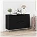 Sideboard Nero Rovere 101,5x35x70 cm Legno ingegnerizzato - Foto miniatura 2