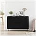 Sideboard Nero Rovere 101,5x35x70 cm Legno ingegnerizzato - Foto miniatura 4