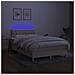 Letto a Molle con Materasso e LED Crema 120x190 cm in Tessuto - Foto miniatura 5