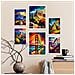 Set Di 6 Stampe Illustrazioni Estetiche In Stile Pittura Ad Olio Di Monumenti E Città In Stile Fotografico A Colori A3 & A4 Cornice Bianca - Foto miniatura 5