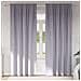 Tende con tende 2 pcs Grigio Metallico Poliestere - Foto miniatura 2