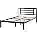 Letto Metallo Cusset 120 X 200 Cm Nero - Foto miniatura 3
