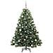 Albero di Natale artificiale con 150 LED Verde 150 cm PE e PVC - Foto miniatura 2