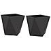 Fioriera 2 pcs Nero 30 x 30 x 30 cm Acciaio - Foto miniatura 1