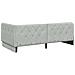 Cornice del letto ad angolo Grigio chiaro 90 x 200 cm Velluto - Foto miniatura 7