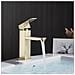 Rubinetto per lavabo da bagno, Blackswan, tipo M107, modello corto dorato, misura 18,5 cm - Foto miniatura 4