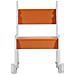Sedia A Dondolo Per Bambini In Legno Laccata Arancione 33x55x51,5cm - Foto miniatura 2