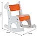 Sedia A Dondolo Per Bambini In Legno Laccata Arancione 33x55x51,5cm - Foto miniatura 6